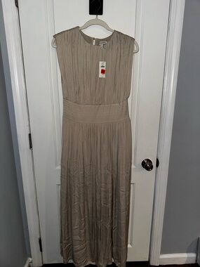 Banana Republic Taupe Sleeveless Maxi Dress